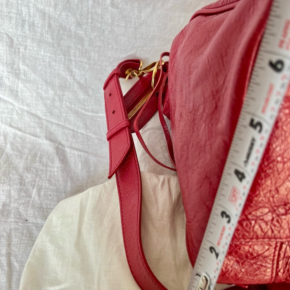 Balenciaga Red Leather Satchel Bag - Picture 10 of 12